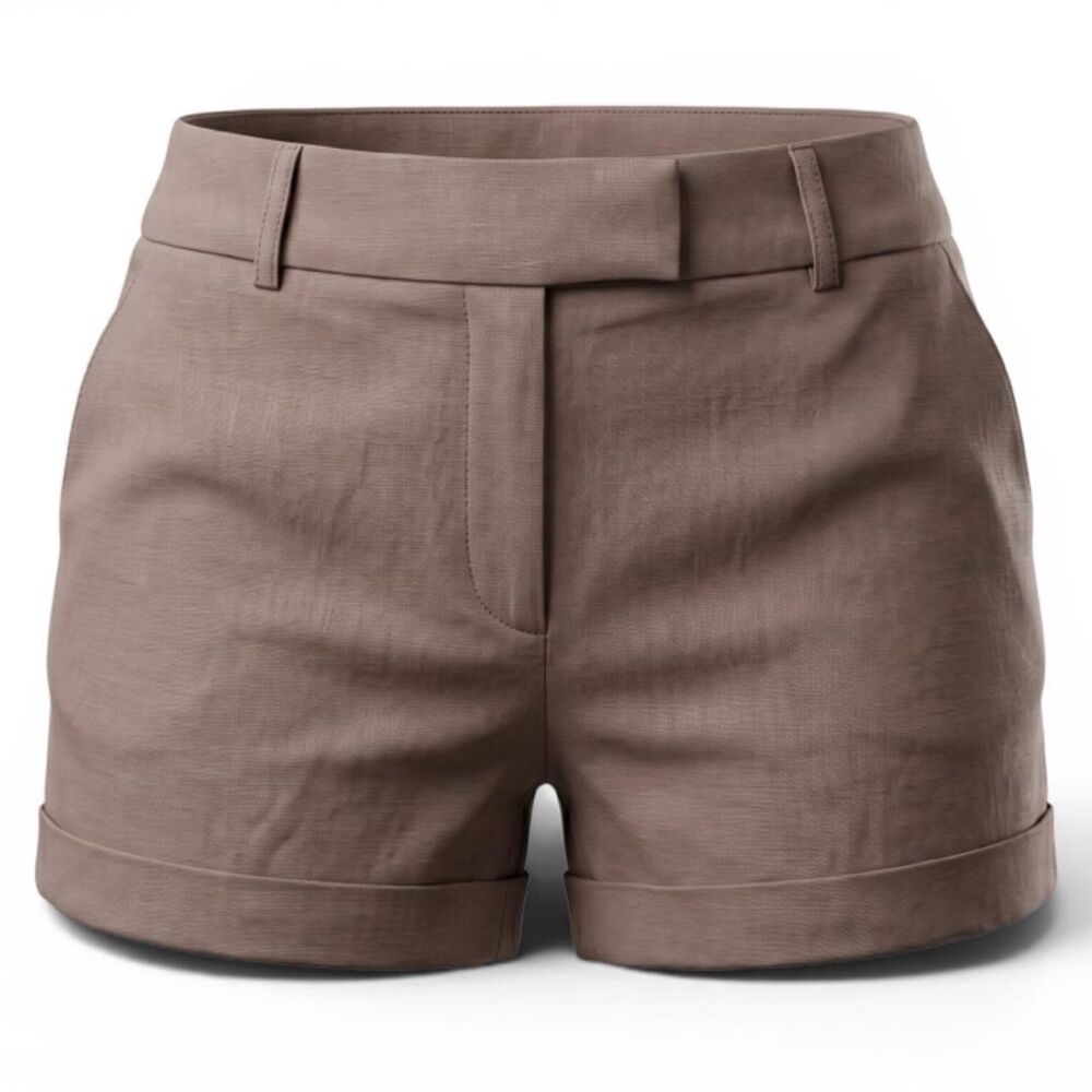 NWT Bar III Fossil Brown Cuffed Tailored Shorts (Size XL)